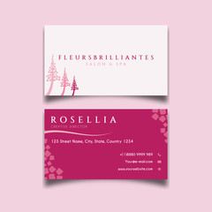 Beautiful dark pink lupine flower business card template