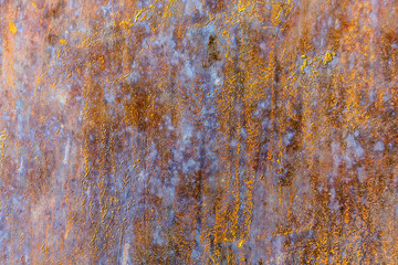 Rusty metal textured background for internal external decoration and design of the concept of industrial construction.