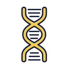 dna molecule structure line and fill style