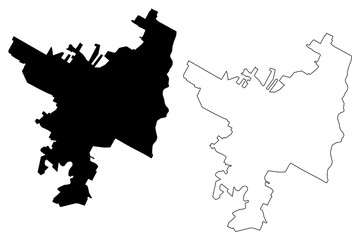 Forli City (Italian Republic, Italy, Emilia-Romagna) map vector illustration, scribble sketch City of Forli map