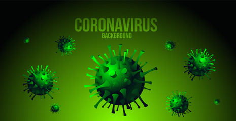 Viral infection. Background image of Coronavirus. Vector.