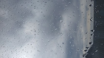 water drops on glass