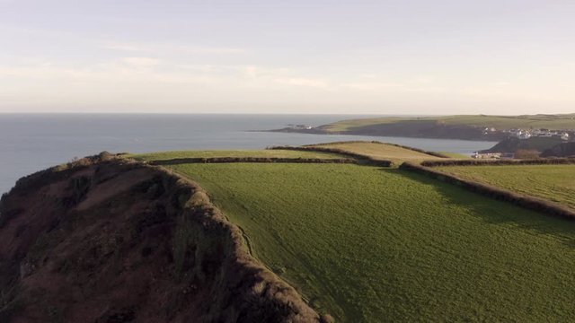 The Cornish Coastline in the UK and Beautiful Town of Mevagissey