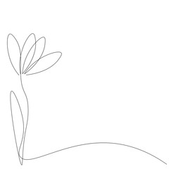 Flower background drawing, vector illustration