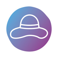 female hat accessory block style icon