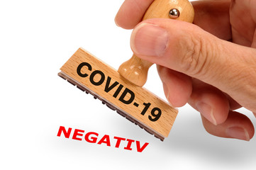 Stempel mit COVID-19 Virus