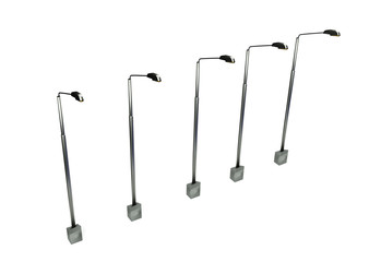 Street Lamppost Isolated on White Background 3d render