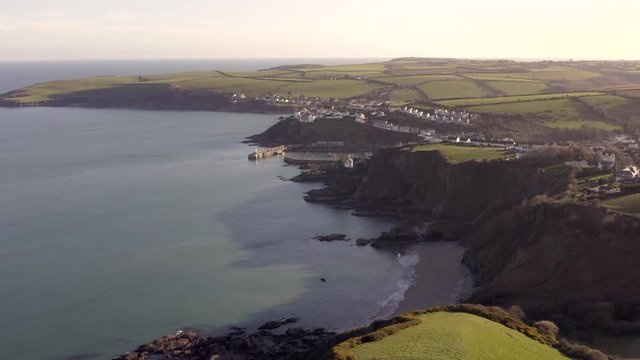 The Cornish Coastline in the UK and Beautiful Town of Mevagissey