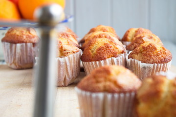 Delicious homemade muffins freshly made to take with a hot coffee