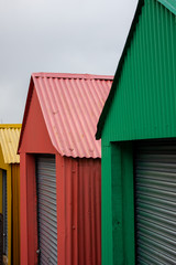 Coloured tin sheds