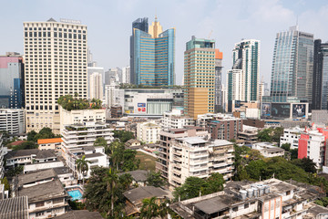 View on Asoke Intersection, Terminal 21 in Bangkok, Thailand