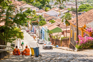 street in Olinda, Brazil - obrazy, fototapety, plakaty