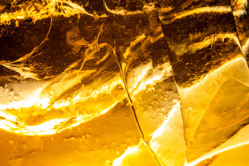 Beer bubbles, macro view,Close up background of beer with bubbles in glass 