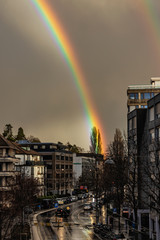 Lausanne rainbow on avenue de cour
