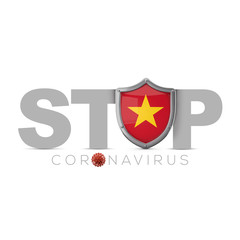 Vietnam protective shield. Stop coronavius concept. 3D Render