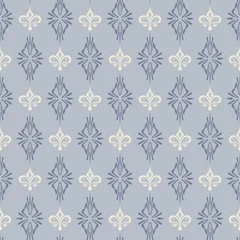 Kissenbezug Vector seamless pattern damask background pattern on gray, elegant Wallpaper for your design © PETR BABKIN