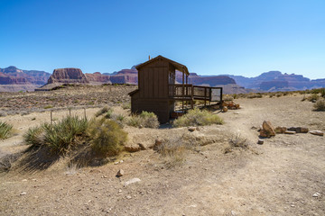 hiking the south kaibab trail at the tipoff in grand canyon national park, arizona, usa