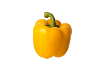 yellow bell pepper on white background