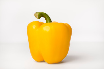 yellow bell pepper on white background