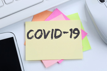COVID-19 COVID Coronavirus corona virus disease appoinment doctor ill illness desk - obrazy, fototapety, plakaty