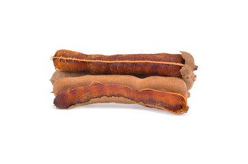 Sweet tamarind isolated on white background
