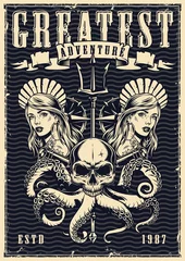  Nautical monochrome vintage poster © DGIM studio