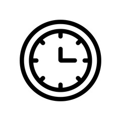 Clock icon, isolated. Flat design.