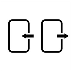 The exit icon. Logout and output, outlet, out symbol. Flat Vector illustration