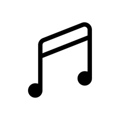 Music Icon in trendy flat style isolated on white background. Note symbol for your web site design, logo, app, UI. Vector illustration, EPS10.