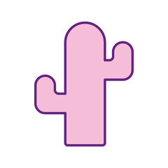 Isolated cactus plant line style icon vector design