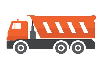 Dump truck vector illustration.Heavy construction equipment.