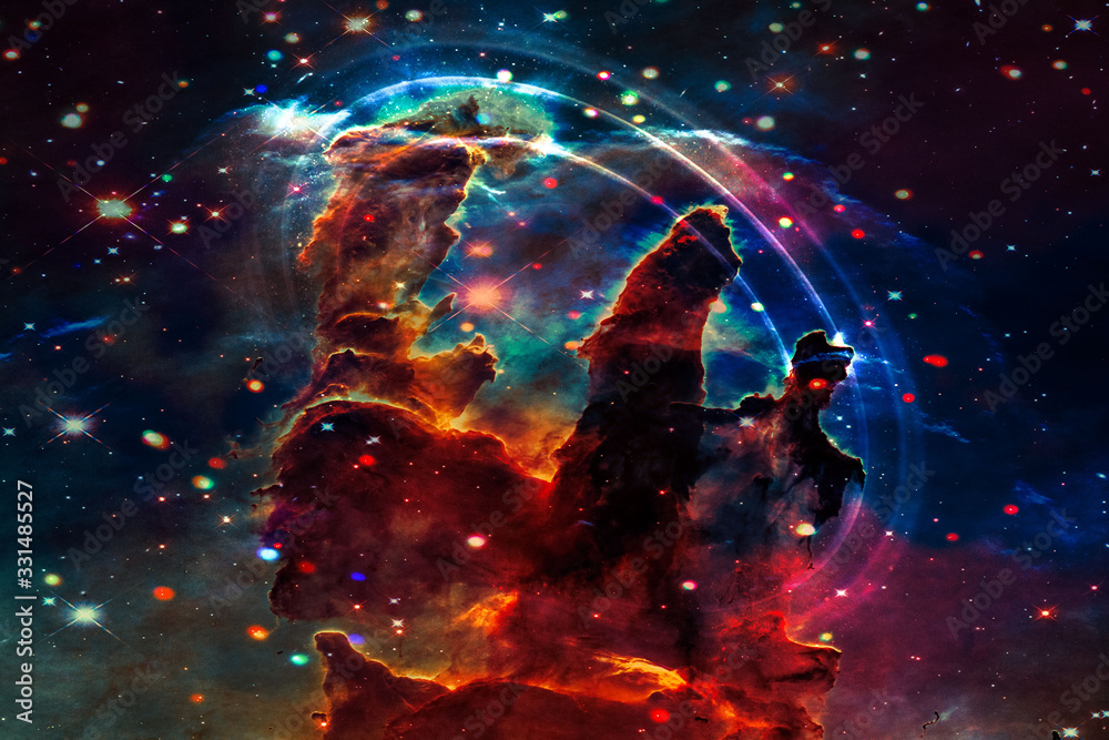 Canvas Prints collage on space, science. elements of this image furnished by nasa.