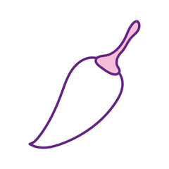 Mexican chilli line style icon vector design
