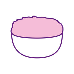 Mexican guacamole bowl line style icon vector design