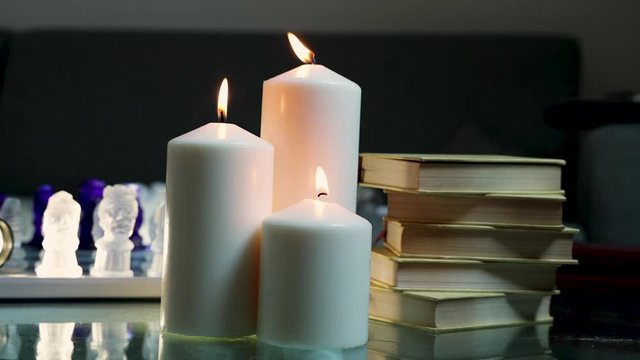 candles light table relaxation spa 