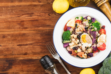 A plate of fresh fitness weight loss salad