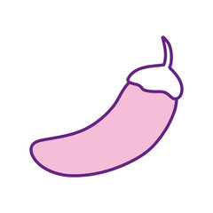 Mexican chilli line style icon vector design