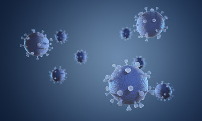 Coronavirus background 3D illustration
