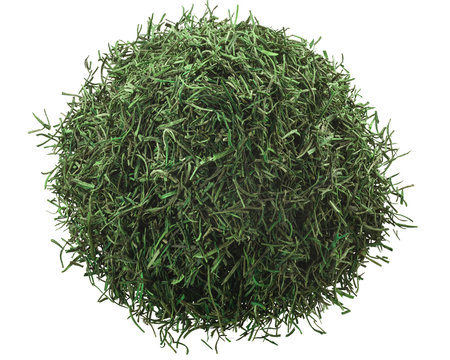 Dried herbs dilll pile, paths, top