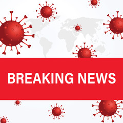 COVID-19, Breaking news headline template. Corona virus outbreak