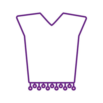 recommend clip art: Mexican poncho line style icon vector design