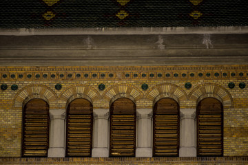 Obraz premium Window detail of a church. Night scene. Metropolitan Orthodox Cathedral.
