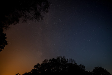 The night sky, the Milky Way. night landscape, long shutter speed