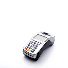 Credit card reader isolated on white