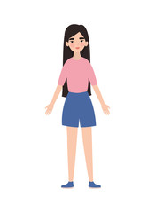 Fototapeta premium Isolated avatar woman vector design