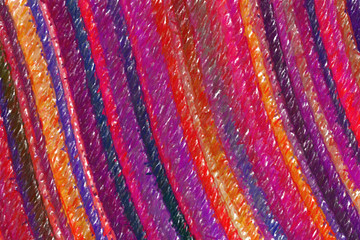 Obraz premium Purple, yellow and pink waves Abstract Color Pencil paint background.