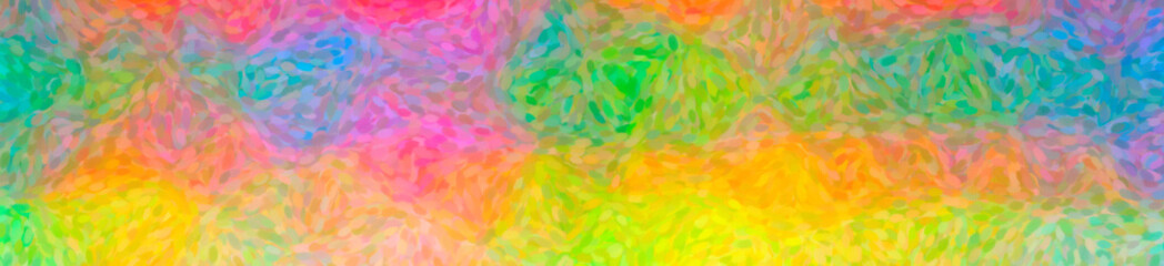 Fototapeta na wymiar Abstract illustration of blue, green, orange, pink, red, yellow Impressionist Pointlilism background