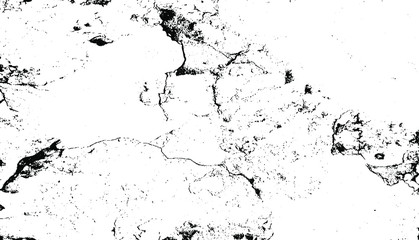 Cracked Surface Grunge Texture Vector. Uneven Overlay. Distressed Grungy Effect. Vector Illustration.Black Isolated on White Background. EPS 10.