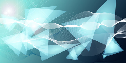 Abstract technology particle background Vector