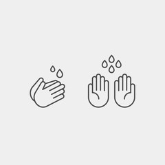 Hand wash flat vector icon. Clean hands flat vector icon